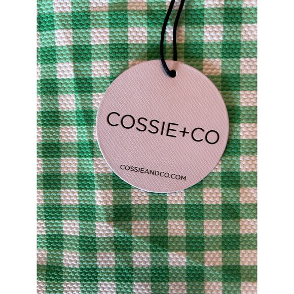 COSSIE + CO Bright Green Gingham The Poppy One Piece Swim Bathing Suit NWT US 4 - Picture 3 of 9